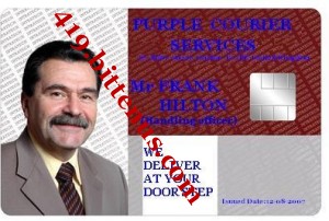 Mr Frank Hilton Handling officer Purple courier company